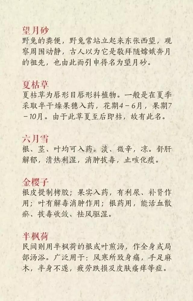 中药的名字丝毫不输诗经，楚辞