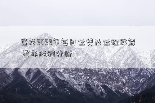 属龙2022年每月运势及运程详解 整年运程分析