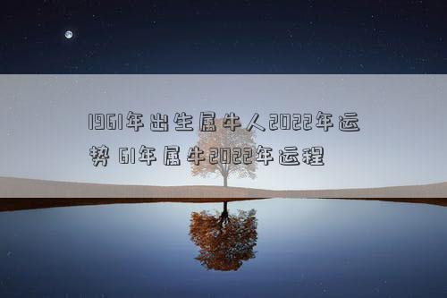 1961年出生属牛人2022年运势 61年属牛2022年运程