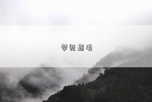 梦见眉毛