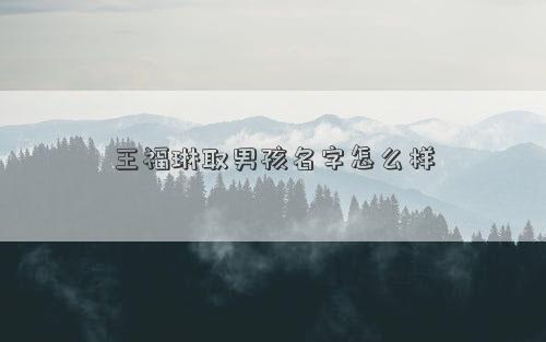 王福琳取男孩名字怎么样