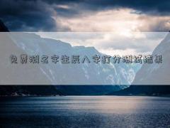 免费测名字生辰八字打分测试结果