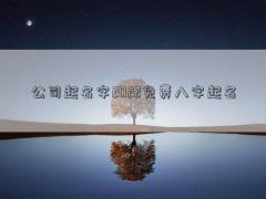 公司起名字2022免费八字起名