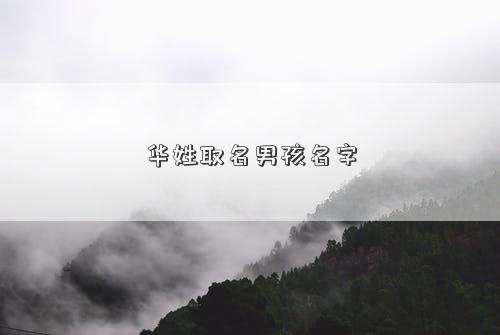 华姓取名男孩名字