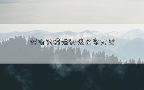 好听的穆姓男孩名字大全