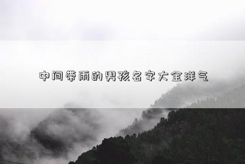 中间带雨的男孩名字大全洋气