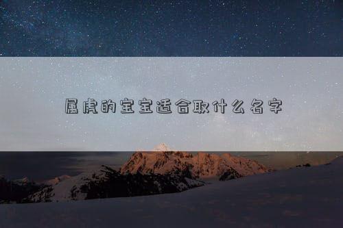 属虎的宝宝适合取什么名字