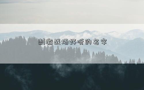 ciji战场好听的名字