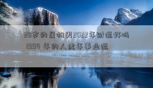 28岁的属狗男2022年财运好吗 1994 年的人虎年事业运