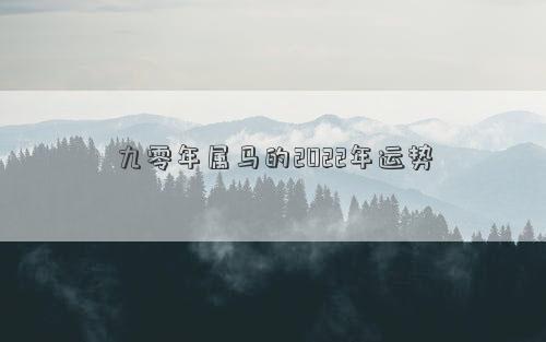 九零年属马的2022年运势