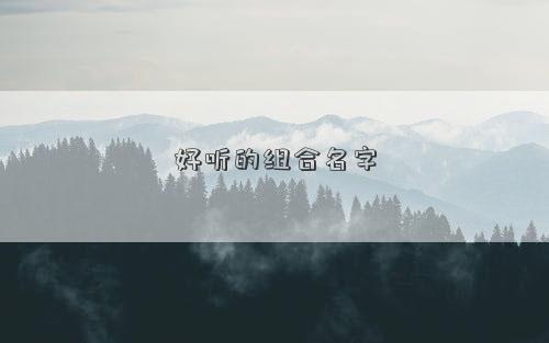 好听的组合名字