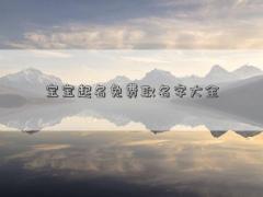 宝宝起名免费取名字大全