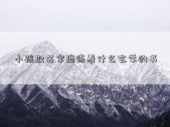 小孩取名字应该看什么玄学的书