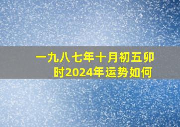 一九八七年十月初五卯时2024年运势如何,一九七八年农历十月初七是什么星座