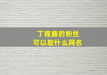 丁程鑫的粉丝可以取什么网名,丁程鑫粉丝名的含义