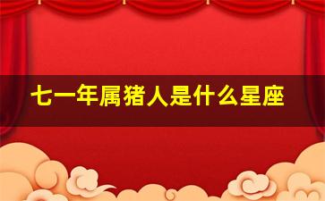 七一年属猪人是什么星座,71生人属猪二月份是什么星座