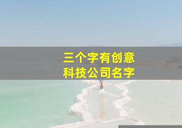 三个字有创意科技公司名字,三个字的科技公司名称精选