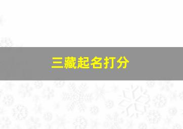 三藏起名打分,三藏取名打分