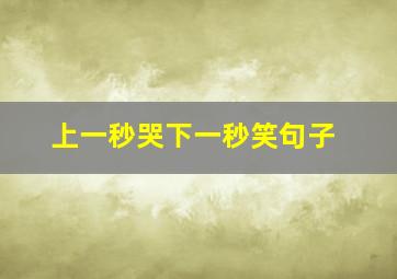 上一秒哭下一秒笑句子,上一秒哭下一秒笑句子图片