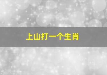 上山打一个生肖,上山去