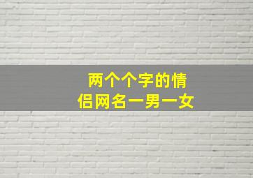 两个个字的情侣网名一男一女,简约二字情侣网名一男一女