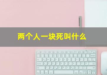 两个人一块死叫什么,两个人死在一起叫什么