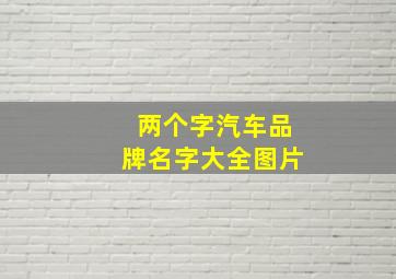 两个字汽车品牌名字大全图片,两个字的汽车品牌大全