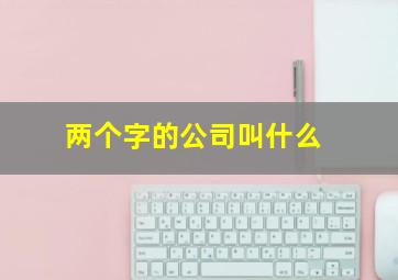 两个字的公司叫什么,两个字的公司名字大全创意霸气