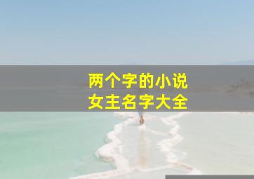 两个字的小说女主名字大全,2字小说女主名字