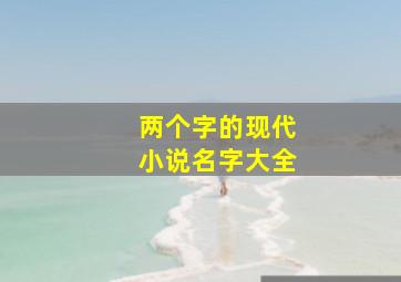 两个字的现代小说名字大全,两个字的小说名现言