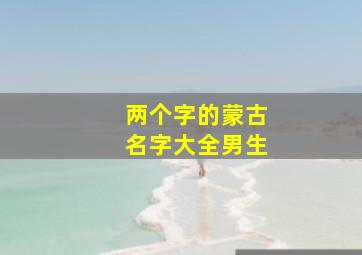 两个字的蒙古名字大全男生