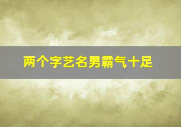 两个字艺名男霸气十足,两字好听艺名男