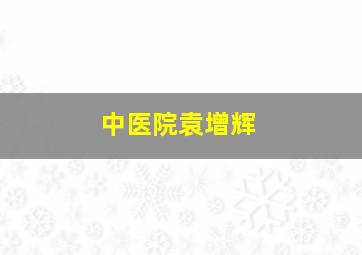 中医院袁增辉,中医院袁兵