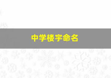 中学楼宇命名,学校楼宇名