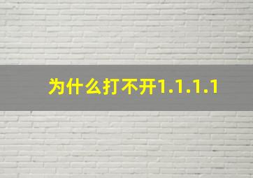 为什么打不开1.1.1.1,路由器19216811为什么打不开