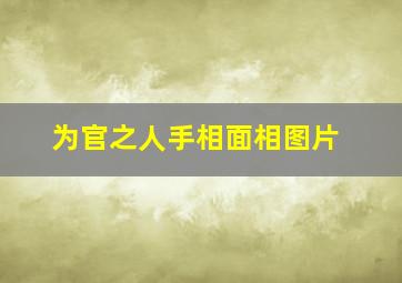 为官之人手相面相图片