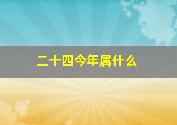 二十四今年属什么,24属啥的今年2024