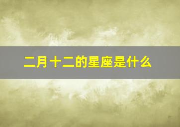 二月十二的星座是什么,二月十二的星座是什么座