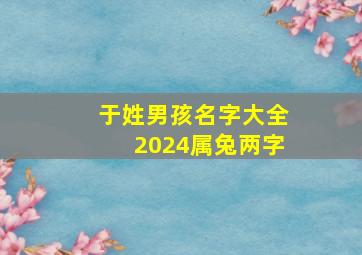 于姓男孩名字大全2024属兔两字,2024年于姓男宝宝取名