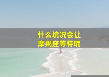 什么境况会让摩羯座等待呢,什么最让摩羯座崩溃