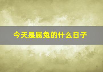 今天是属兔的什么日子,属兔今日是大凶还是大吉