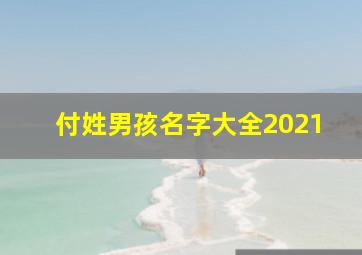 付姓男孩名字大全2021