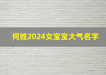 何姓2024女宝宝大气名字,何姓2024女宝宝大气名字怎么取