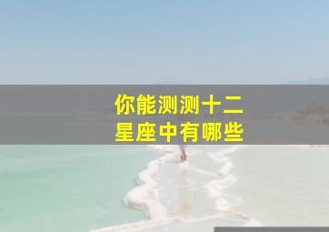 你能测测十二星座中有哪些,你能测测十二星座中有哪些星座呢