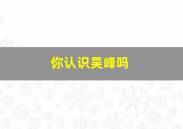 你认识吴峰吗,小学家长的育儿故事：引导