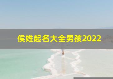 侯姓起名大全男孩2022,帮侯姓男孩起名