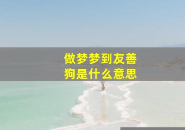 做梦梦到友善狗是什么意思,梦见狗很友善是什么意思