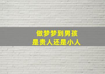 做梦梦到男孩是贵人还是小人,梦到男孩是小人还是女孩是小人