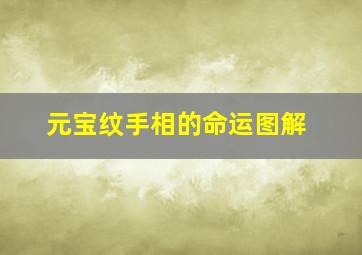 元宝纹手相的命运图解