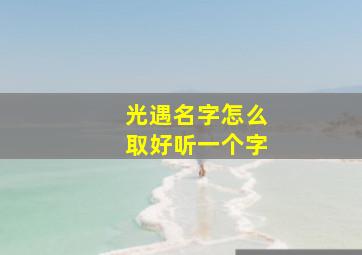 光遇名字怎么取好听一个字,光遇 名字